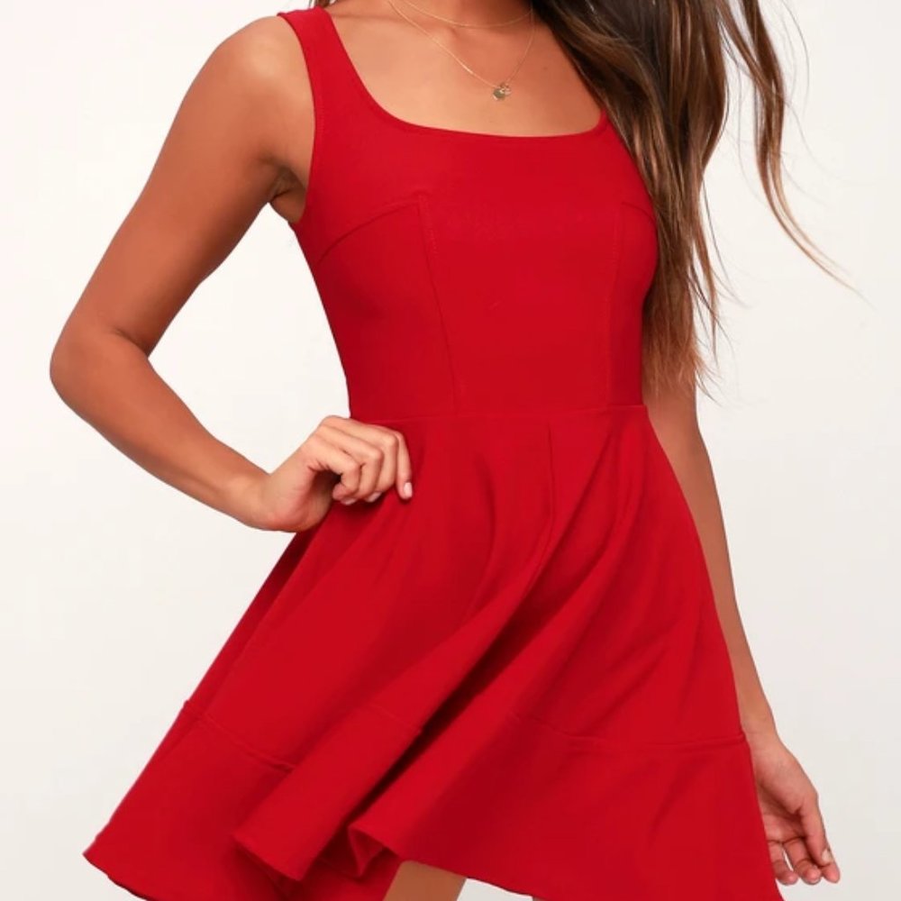 Lulu's Home Before Daylight Red Dress